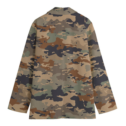Desert Camouflage Print Women's Blazer