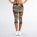 Desert Camouflage Print Women's Capri Leggings