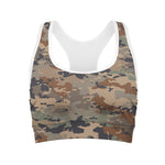 Desert Camouflage Print Women's Sports Bra