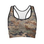 Desert Camouflage Print Women's Sports Bra