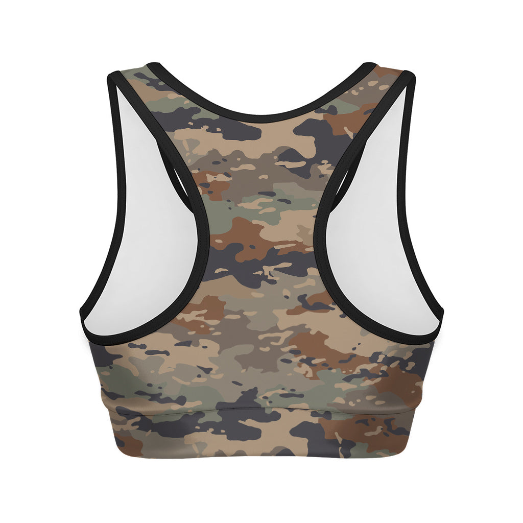 Desert Camouflage Print Women's Sports Bra