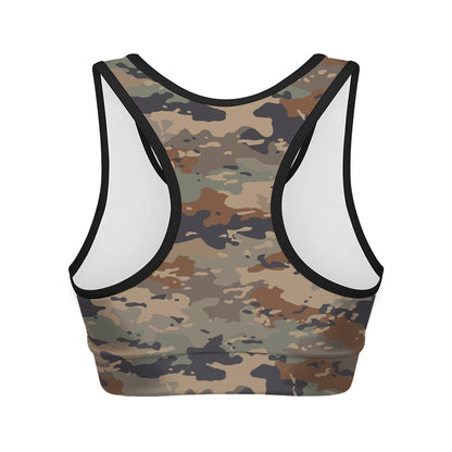 Desert Camouflage Print Women's Sports Bra