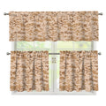Desert Digital Camo Pattern Print 3 Piece Kitchen Curtains