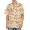 Desert Digital Camo Pattern Print Aloha Shirt