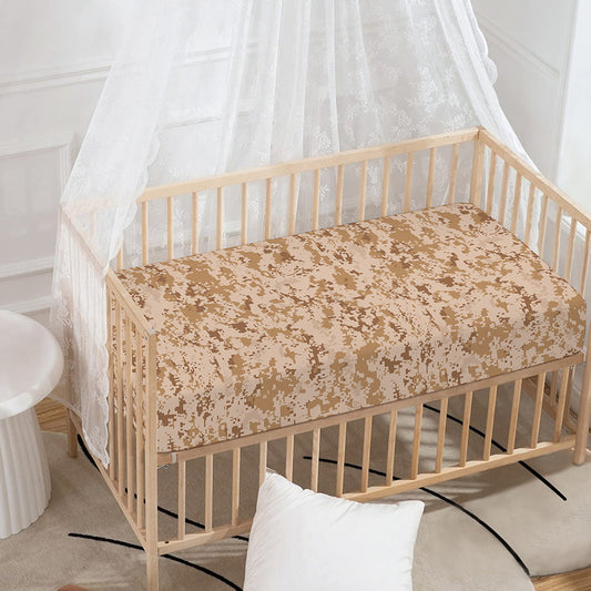 Desert Digital Camo Pattern Print Baby Crib Sheet