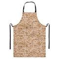 Desert Digital Camo Pattern Print Bib Apron With Pocket