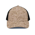 Desert Digital Camo Pattern Print Black Mesh Trucker Hat