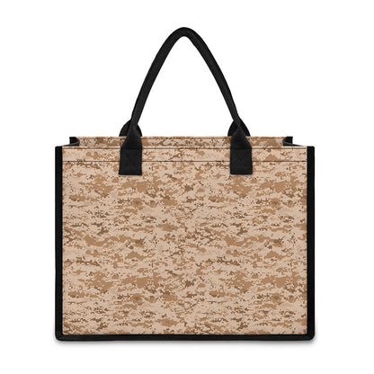 Desert Digital Camo Pattern Print Canvas Tote Bag