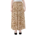 Desert Digital Camo Pattern Print Chiffon Maxi Skirt