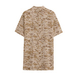 Desert Digital Camo Pattern Print Cotton Hawaiian Shirt