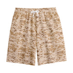 Desert Digital Camo Pattern Print Cotton Shorts