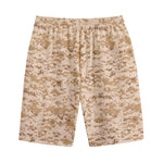 Desert Digital Camo Pattern Print Cotton Shorts