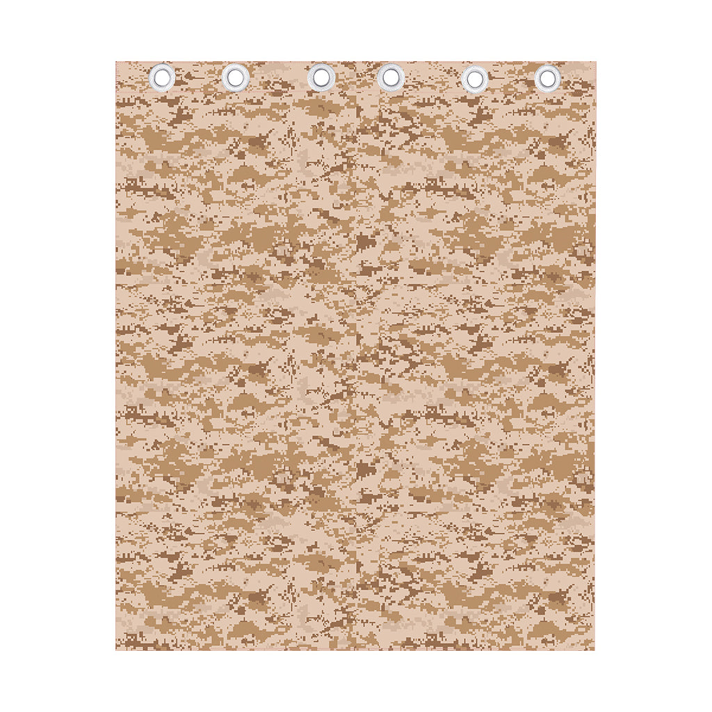 Desert Digital Camo Pattern Print Curtain