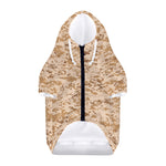 Desert Digital Camo Pattern Print Dog Zip Up Hoodie