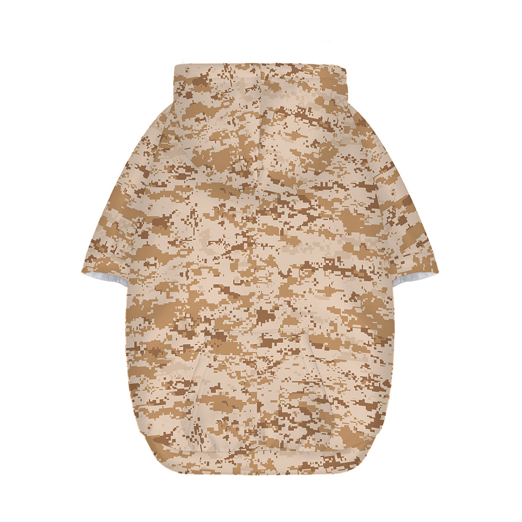 Desert Digital Camo Pattern Print Dog Zip Up Hoodie