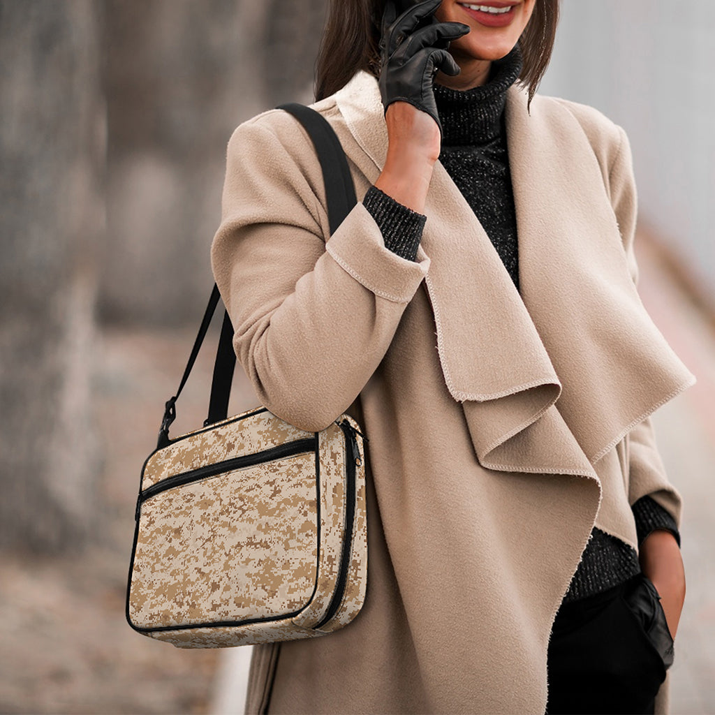 Desert Digital Camo Pattern Print Double Strap Bible Bag