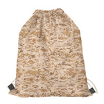 Desert Digital Camo Pattern Print Drawstring Bag