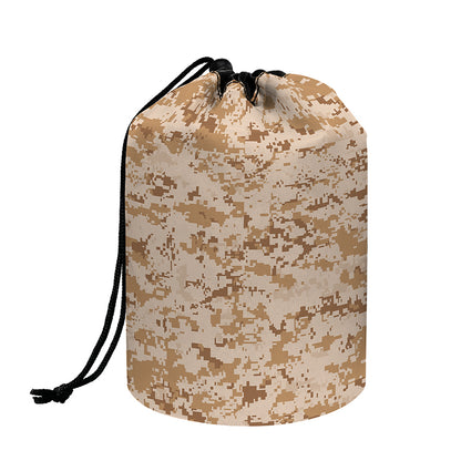 Desert Digital Camo Pattern Print Drawstring Makeup Bag
