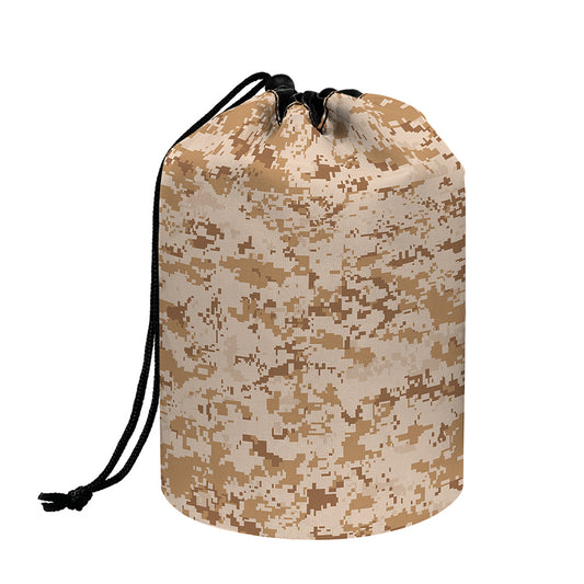Desert Digital Camo Pattern Print Drawstring Makeup Bag