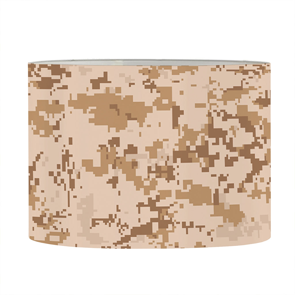 Desert Digital Camo Pattern Print Drum Lamp Shade
