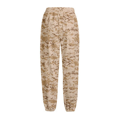 Desert Digital Camo Pattern Print Fleece Lined Knit Pants