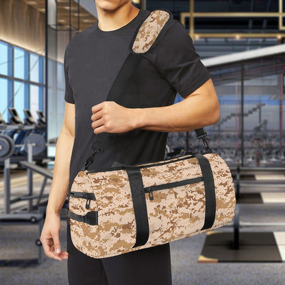 Desert Digital Camo Pattern Print Gym Bag