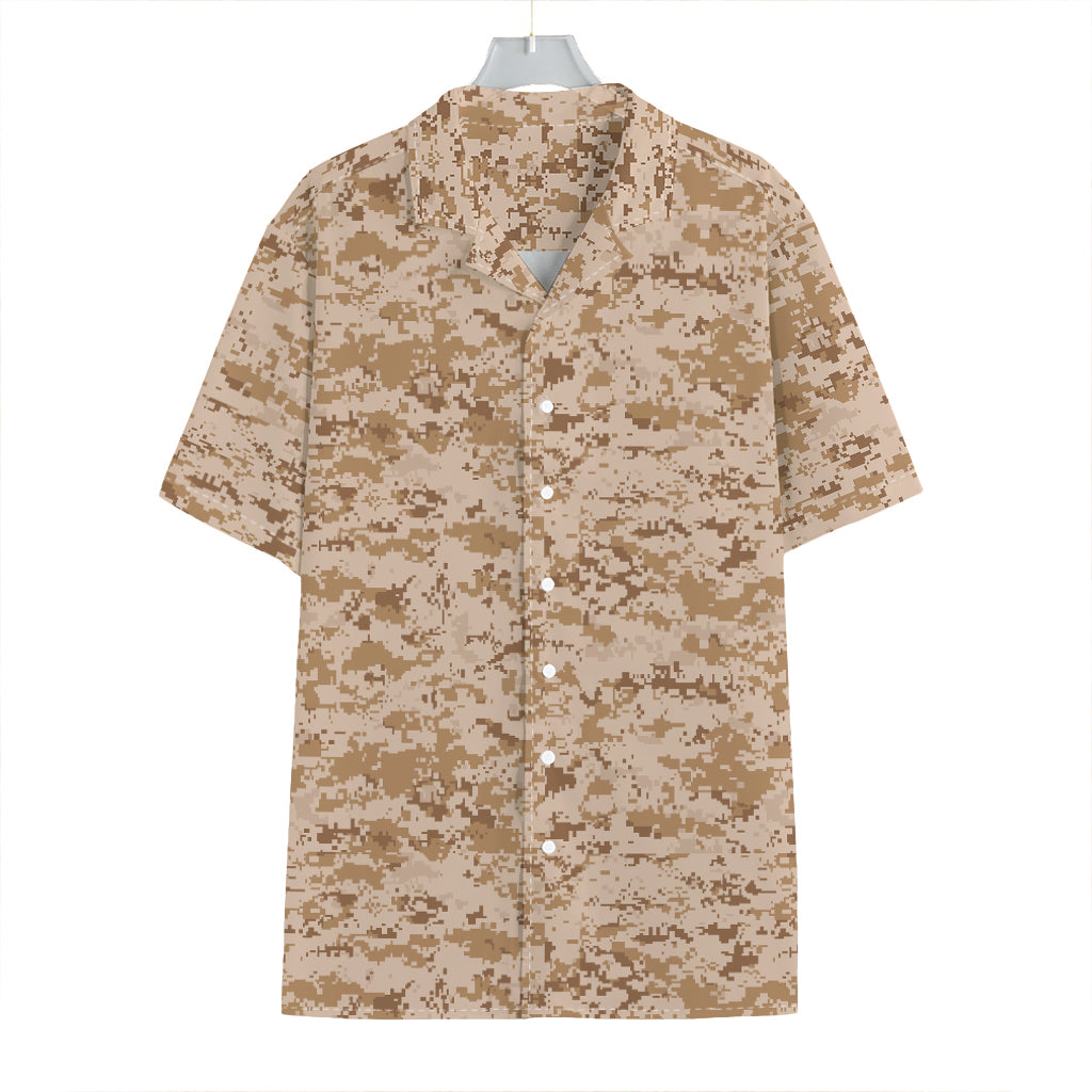 Desert Digital Camo Pattern Print Hawaiian Shirt