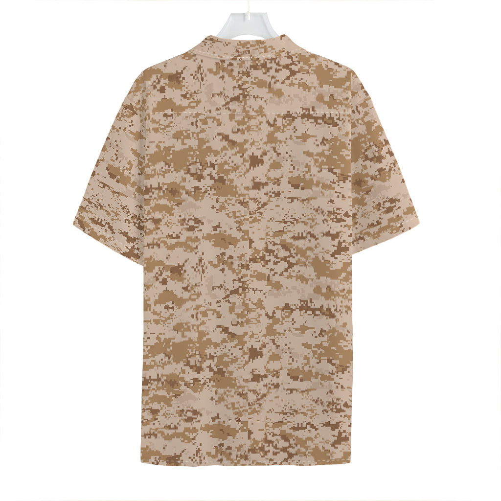 Desert Digital Camo Pattern Print Hawaiian Shirt