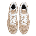 Desert Digital Camo Pattern Print High Top Leather Sneakers