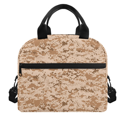 Desert Digital Camo Pattern Print Insulated Lunch Bag