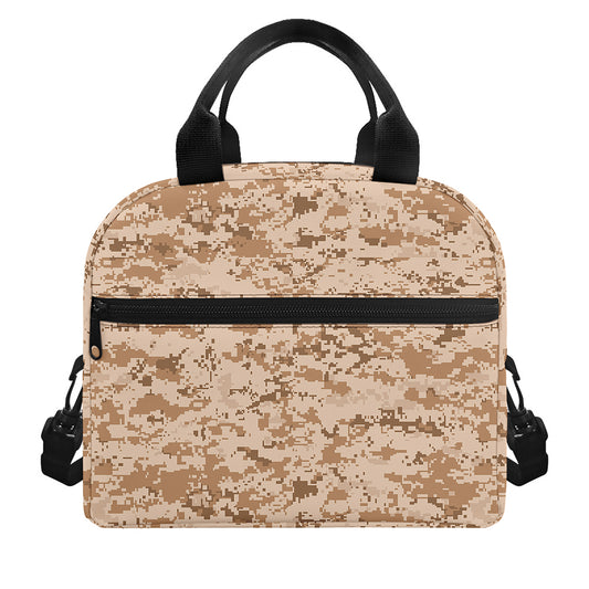 Desert Digital Camo Pattern Print Insulated Lunch Bag
