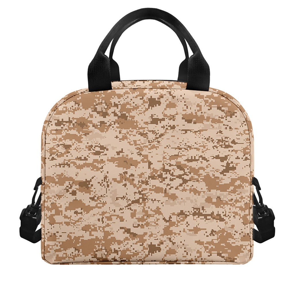 Desert Digital Camo Pattern Print Insulated Lunch Bag