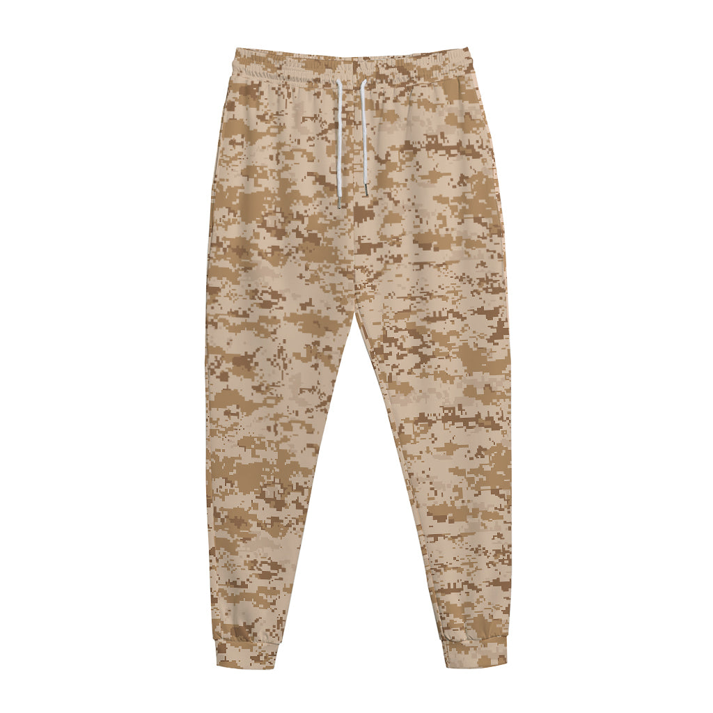 Desert Digital Camo Pattern Print Jogger Pants