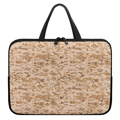 Desert Digital Camo Pattern Print Laptop Sleeve With Handle