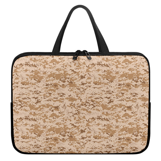 Desert Digital Camo Pattern Print Laptop Sleeve With Handle