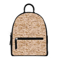 Desert Digital Camo Pattern Print Leather Backpack