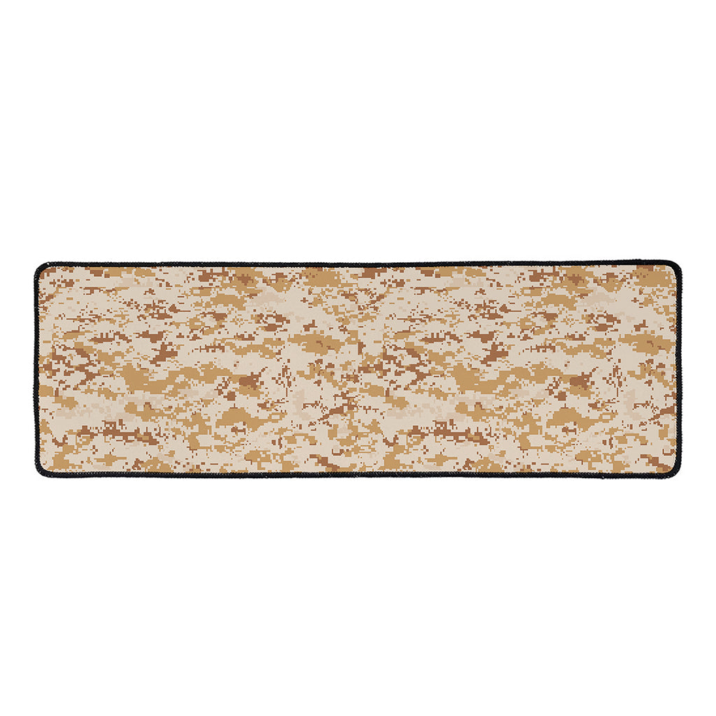 Desert Digital Camo Pattern Print Long Kitchen Mat