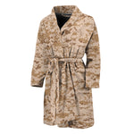 Desert Digital Camo Pattern Print Men's Bathrobe