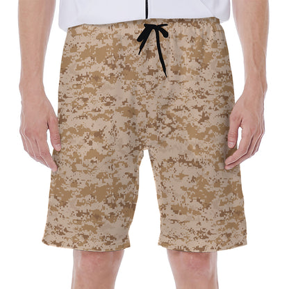 Desert Digital Camo Pattern Print Men's Beach Shorts