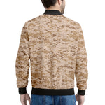 Desert Digital Camo Pattern Print Men's Bomber Jacket