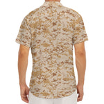 Desert Digital Camo Pattern Print Men's Deep V-Neck Shirt