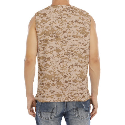 Desert Digital Camo Pattern Print Men's Fitness Tank Top