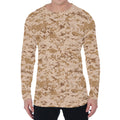 Desert Digital Camo Pattern Print Men's Long Sleeve T-Shirt