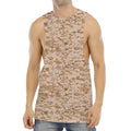 Desert Digital Camo Pattern Print Men's Muscle Tank Top