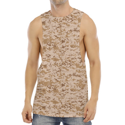 Desert Digital Camo Pattern Print Men's Muscle Tank Top