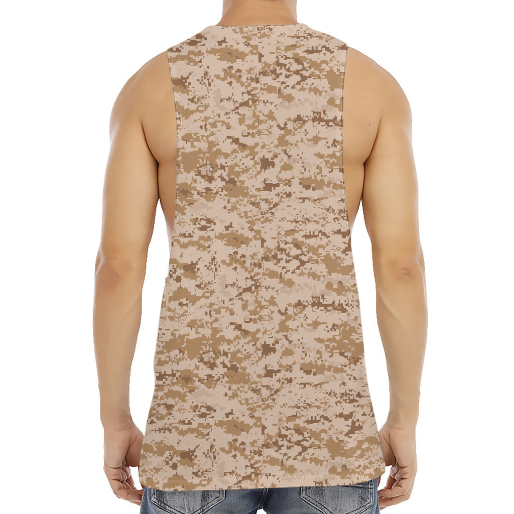 Desert Digital Camo Pattern Print Men's Muscle Tank Top