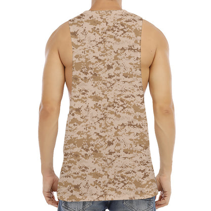 Desert Digital Camo Pattern Print Men's Muscle Tank Top