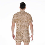 Desert Digital Camo Pattern Print Men's Rompers