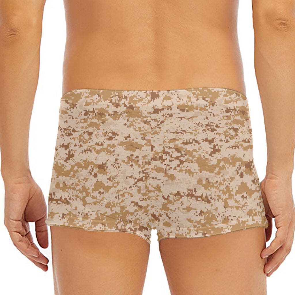 Desert Digital Camo Pattern Print Men's Short Boxer Briefs