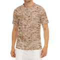 Desert Digital Camo Pattern Print Men's Short Sleeve Rash Guard